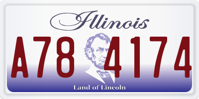 IL license plate A784174