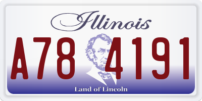 IL license plate A784191