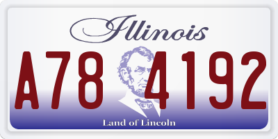 IL license plate A784192