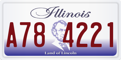 IL license plate A784221