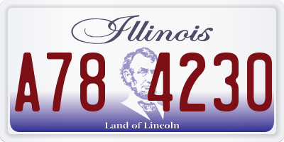 IL license plate A784230