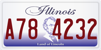 IL license plate A784232