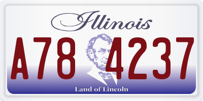 IL license plate A784237