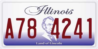 IL license plate A784241