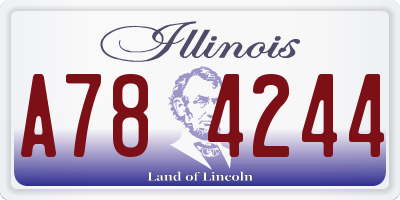 IL license plate A784244