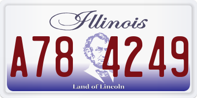 IL license plate A784249