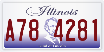 IL license plate A784281