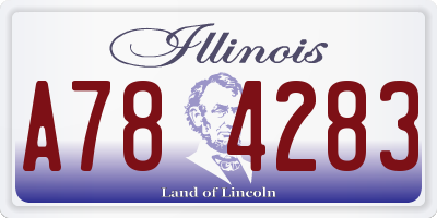 IL license plate A784283