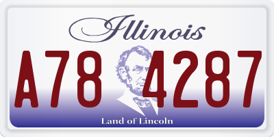 IL license plate A784287
