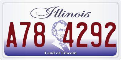 IL license plate A784292