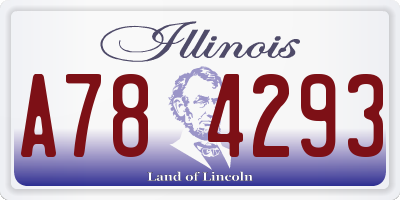 IL license plate A784293