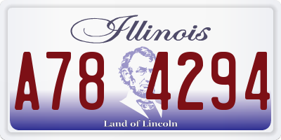IL license plate A784294