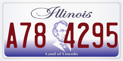 IL license plate A784295