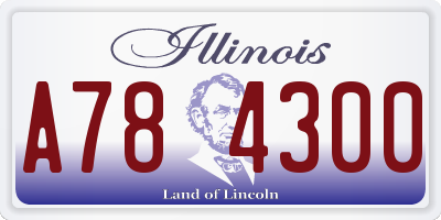 IL license plate A784300
