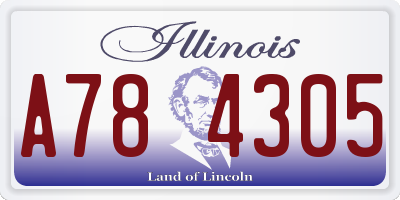IL license plate A784305