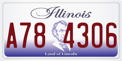 IL license plate A784306