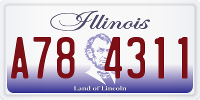 IL license plate A784311