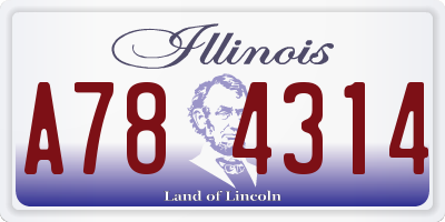 IL license plate A784314