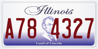 IL license plate A784327