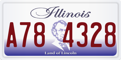 IL license plate A784328