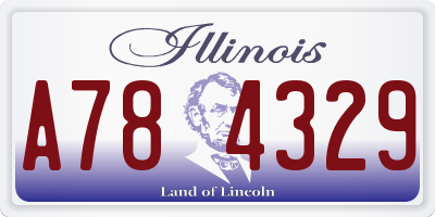 IL license plate A784329