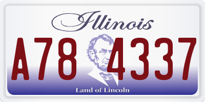 IL license plate A784337