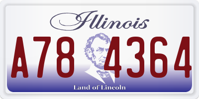 IL license plate A784364