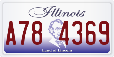IL license plate A784369