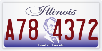 IL license plate A784372