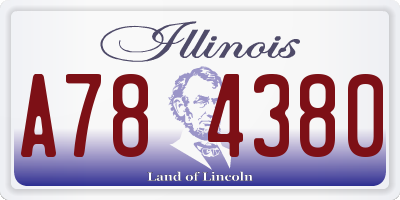 IL license plate A784380