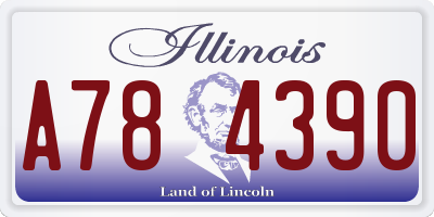 IL license plate A784390