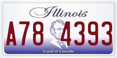 IL license plate A784393