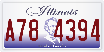 IL license plate A784394