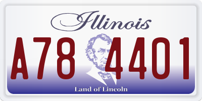 IL license plate A784401