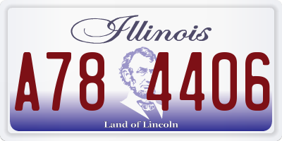 IL license plate A784406