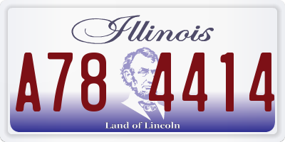 IL license plate A784414