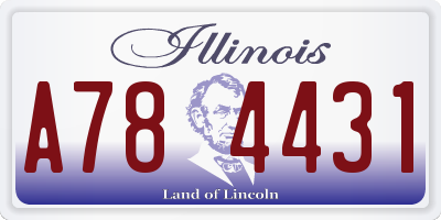 IL license plate A784431