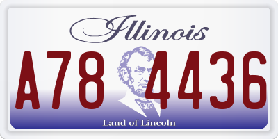 IL license plate A784436