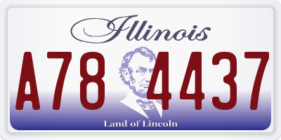 IL license plate A784437