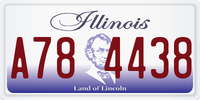 IL license plate A784438