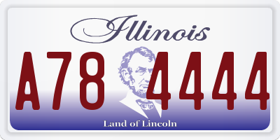 IL license plate A784444
