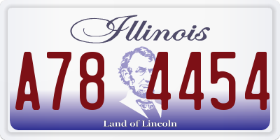IL license plate A784454
