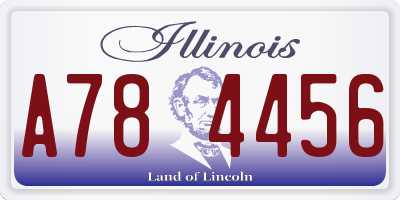 IL license plate A784456