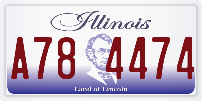 IL license plate A784474