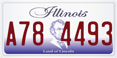 IL license plate A784493