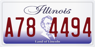 IL license plate A784494