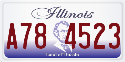 IL license plate A784523