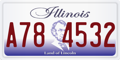 IL license plate A784532