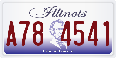 IL license plate A784541