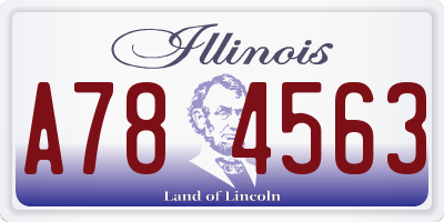IL license plate A784563
